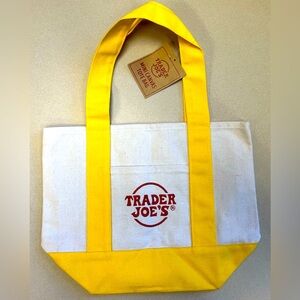 New Trader Joe’s Mini Canvas Yellow Tote Bag